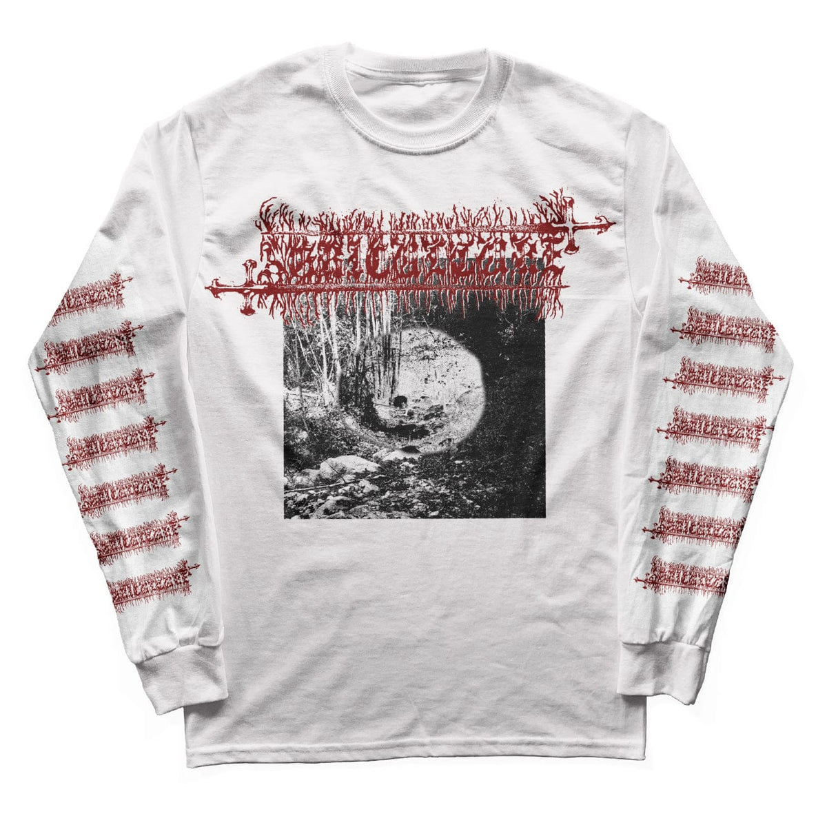 The Flenser Apparel Agriculture &quot;Forest&quot; White Longsleeve Shirt (pre-order)