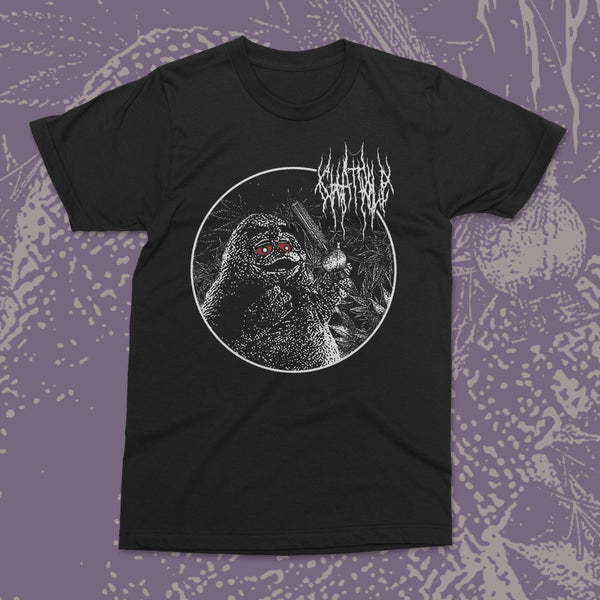 pothead chat Chat Pile "Grim Guy Smoking Weed" Shirt