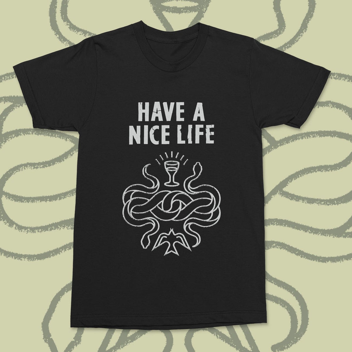 The Flenser Apparel Small Have a Nice Life &quot;Twin Snakes&quot; Shirt