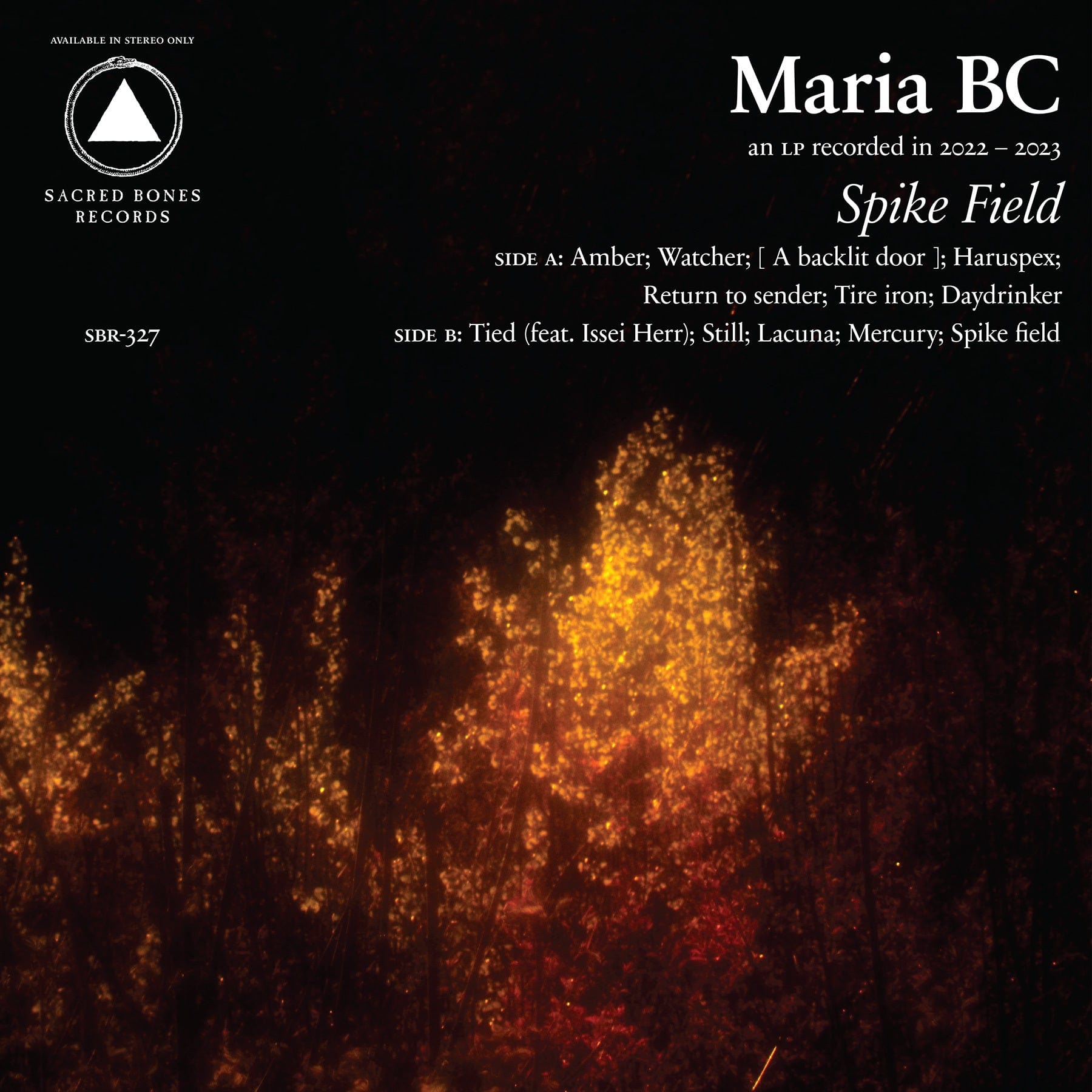 Sacred Bones CD Maria BC "Spike Field" CD