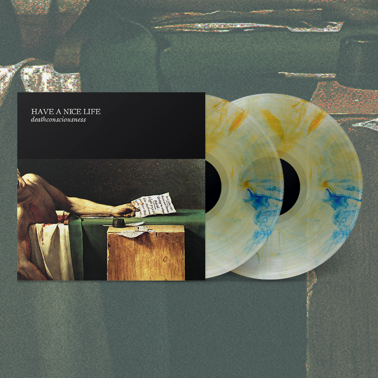 Deathconsciousness LP jacket and tide pod vinyl color variant