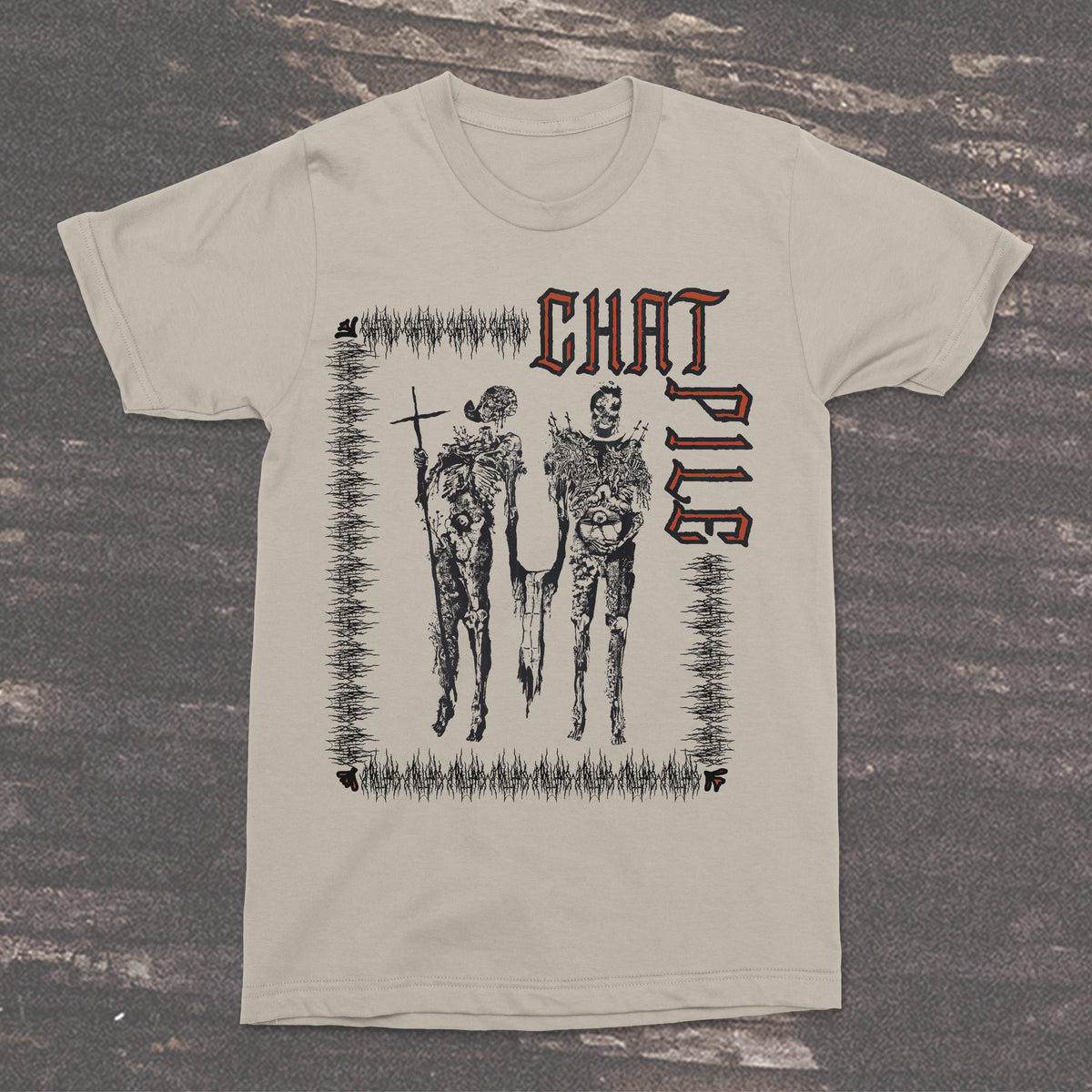 The Flenser Apparel Chat Pile "Crusaders" Natural Shirt