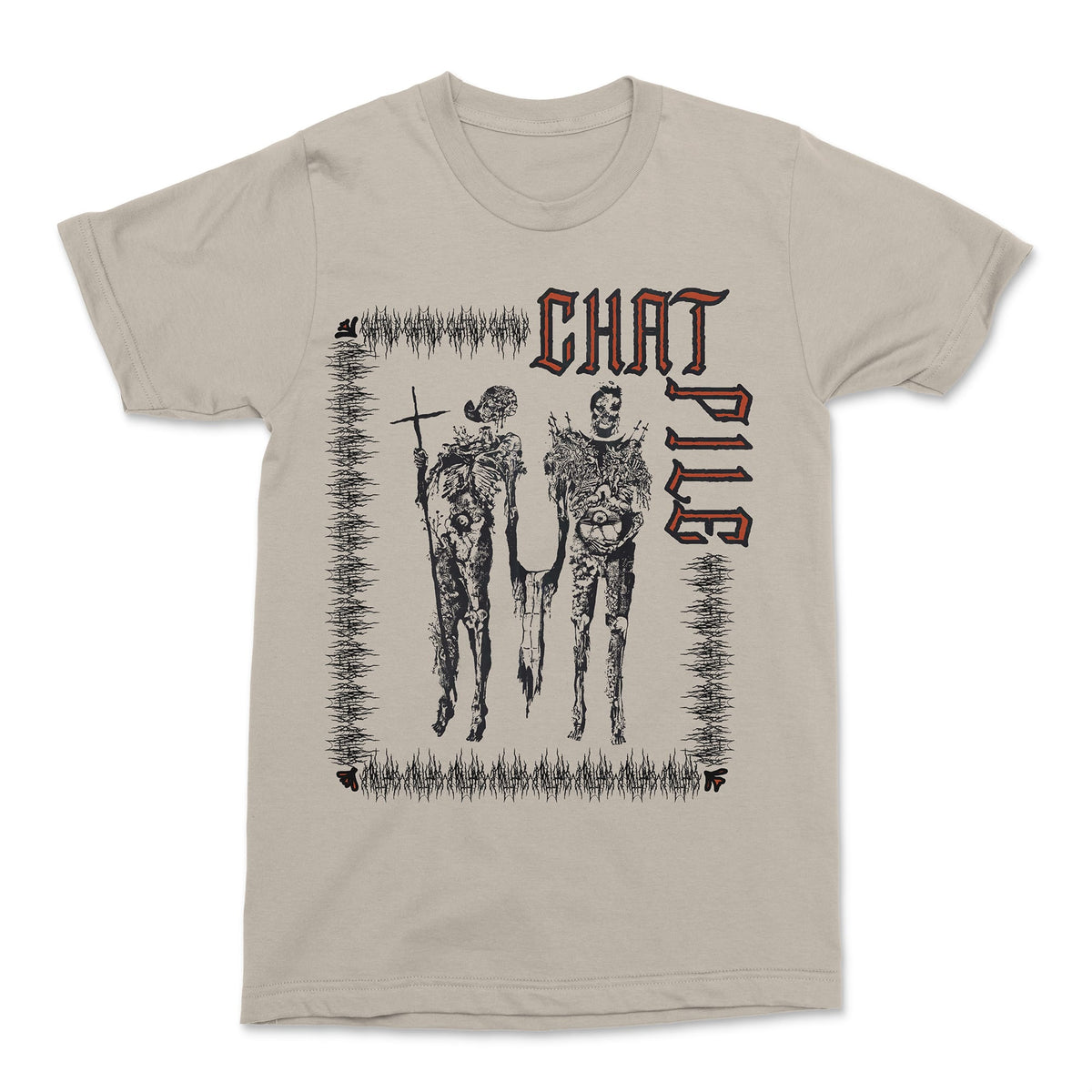 The Flenser Apparel Small Chat Pile "Crusaders" Natural Shirt