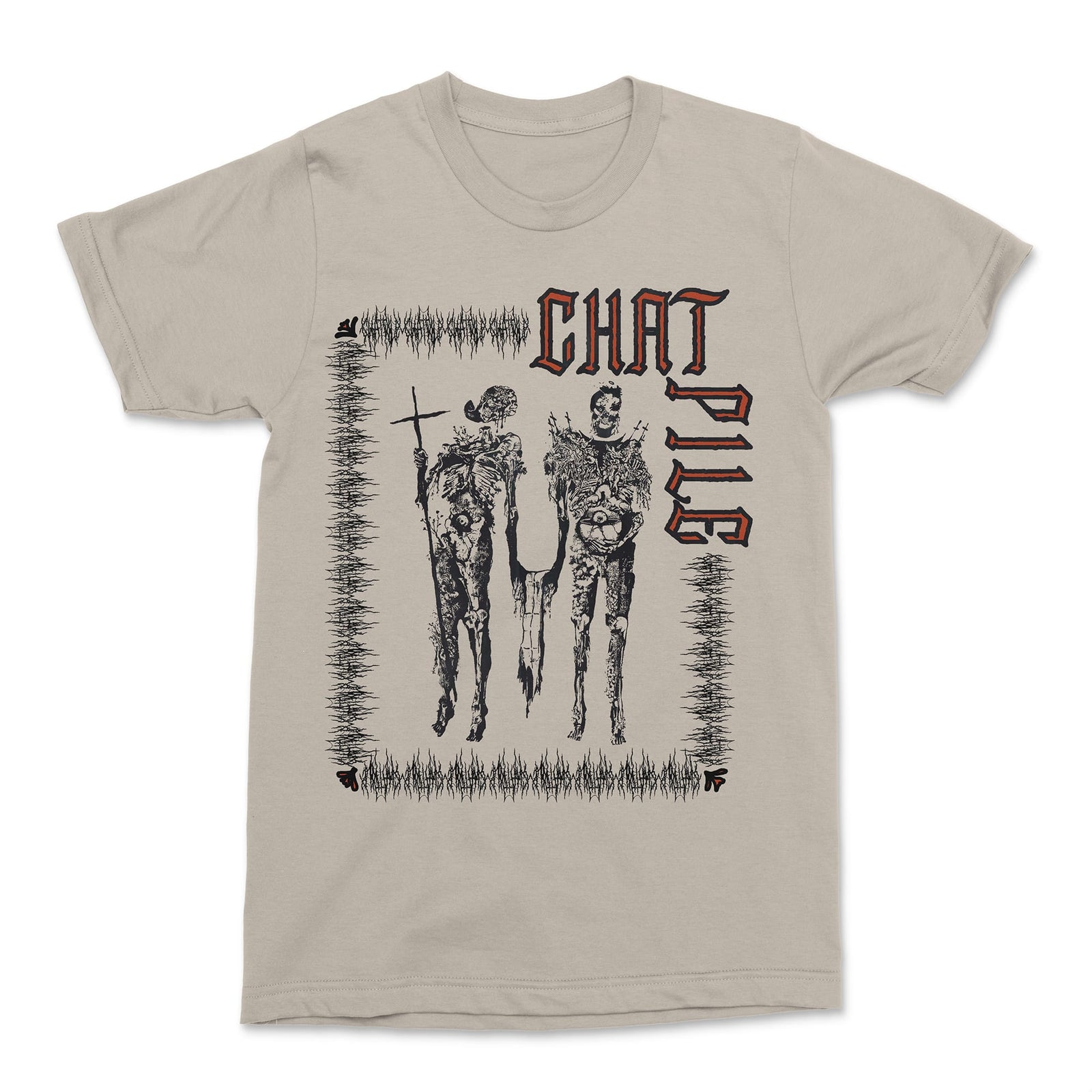 The Flenser Apparel Small Chat Pile "Crusaders" Natural Shirt