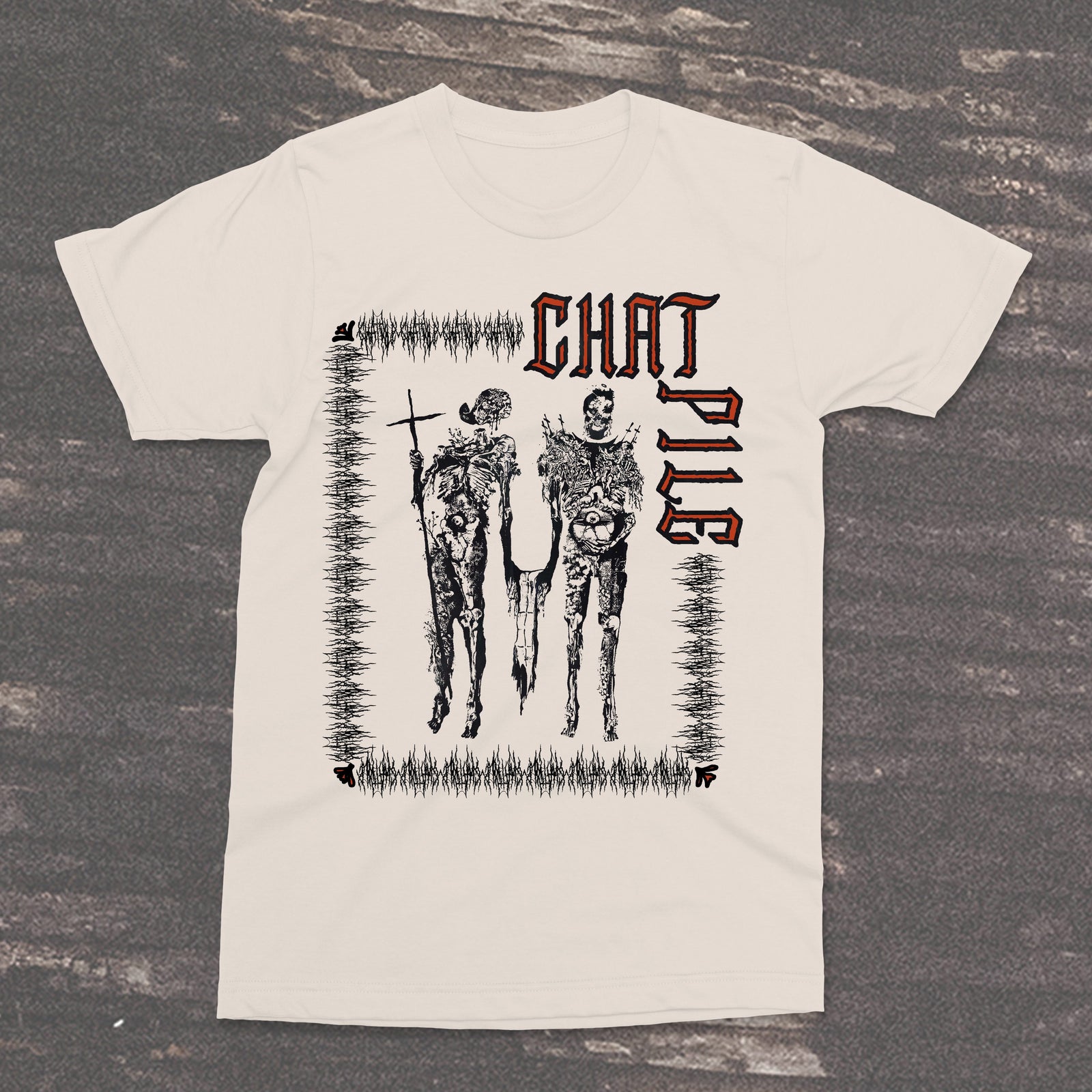 The Flenser Apparel Chat Pile "Crusaders" Natural Shirt (pre-order)