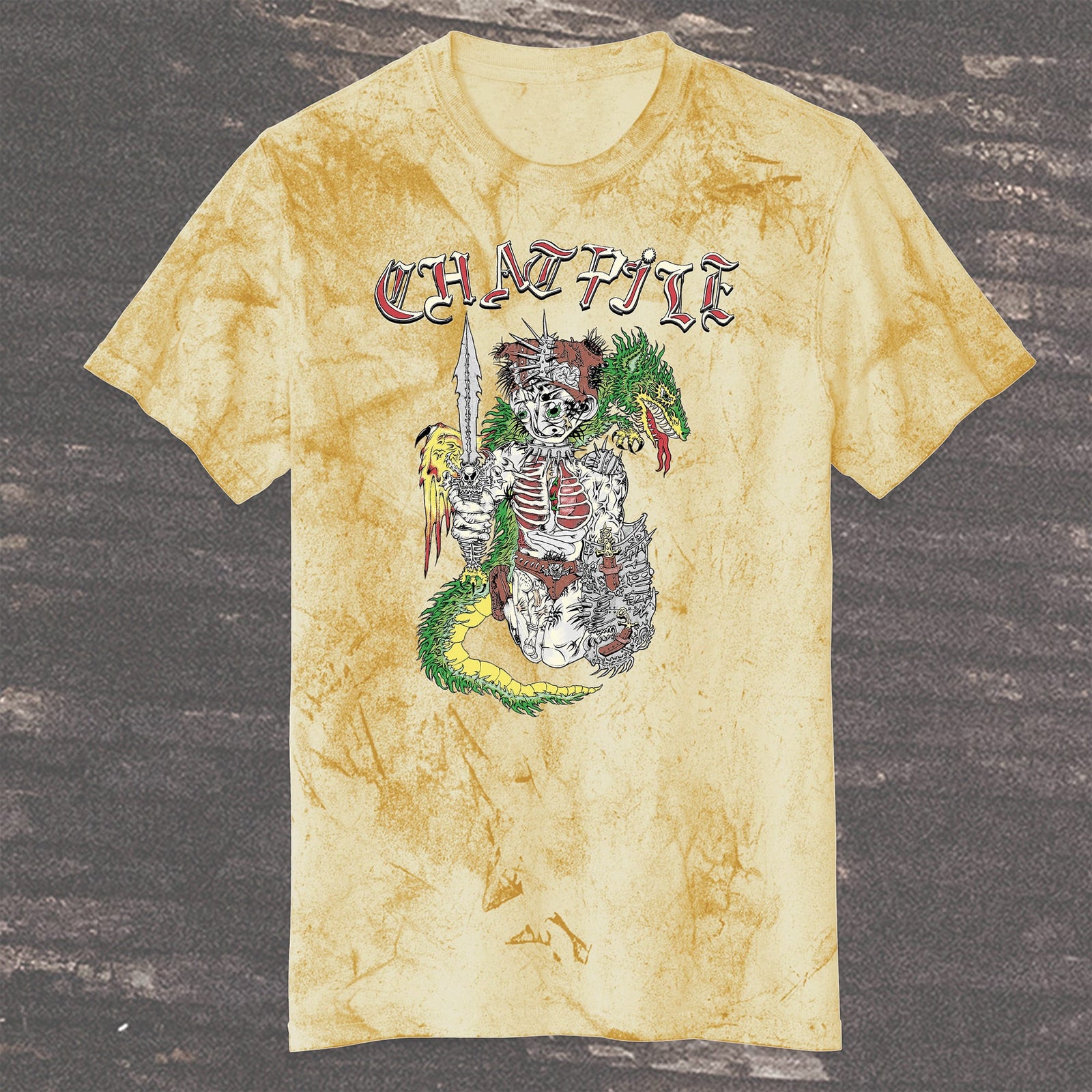 The Flenser Apparel Chat Pile "Dragonslayer" Citrine Shirt (pre-order)