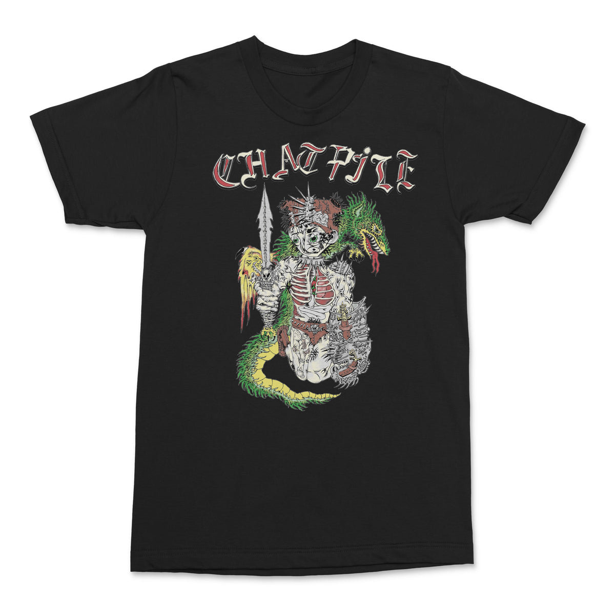 The Flenser Apparel Chat Pile "Dragonslayer" Black Shirt (pre-order)