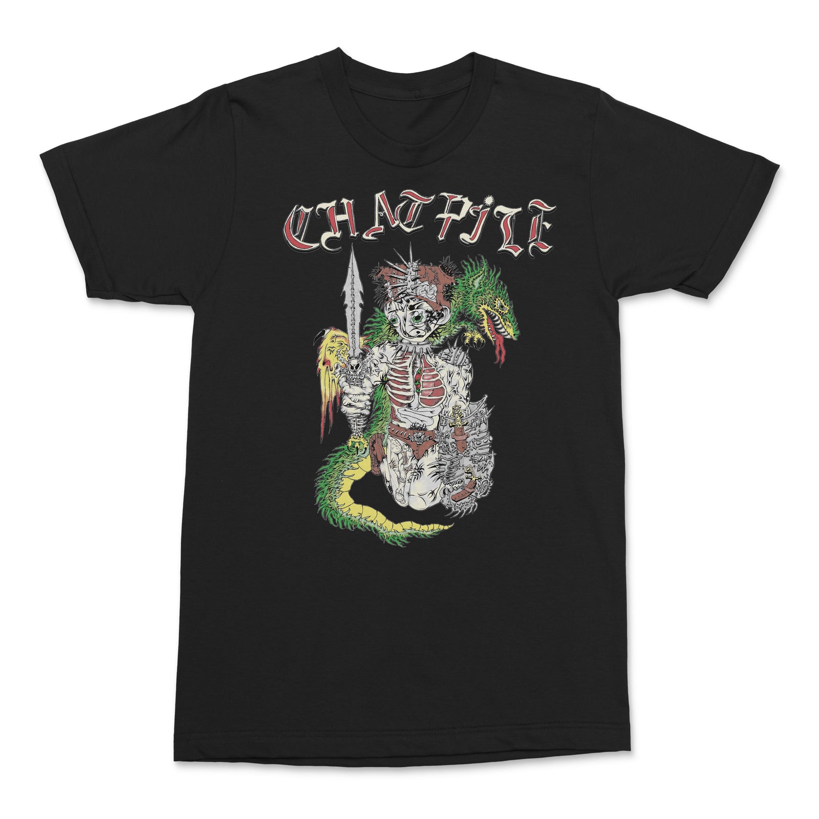 The Flenser Apparel Chat Pile "Dragonslayer" Black Shirt (pre-order)
