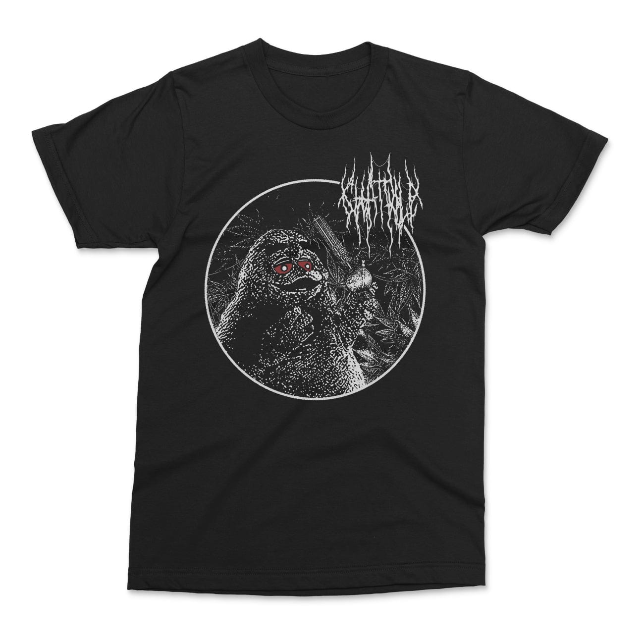 pothead chat Chat Pile Grim Guy Smoking Weed Shirt XL