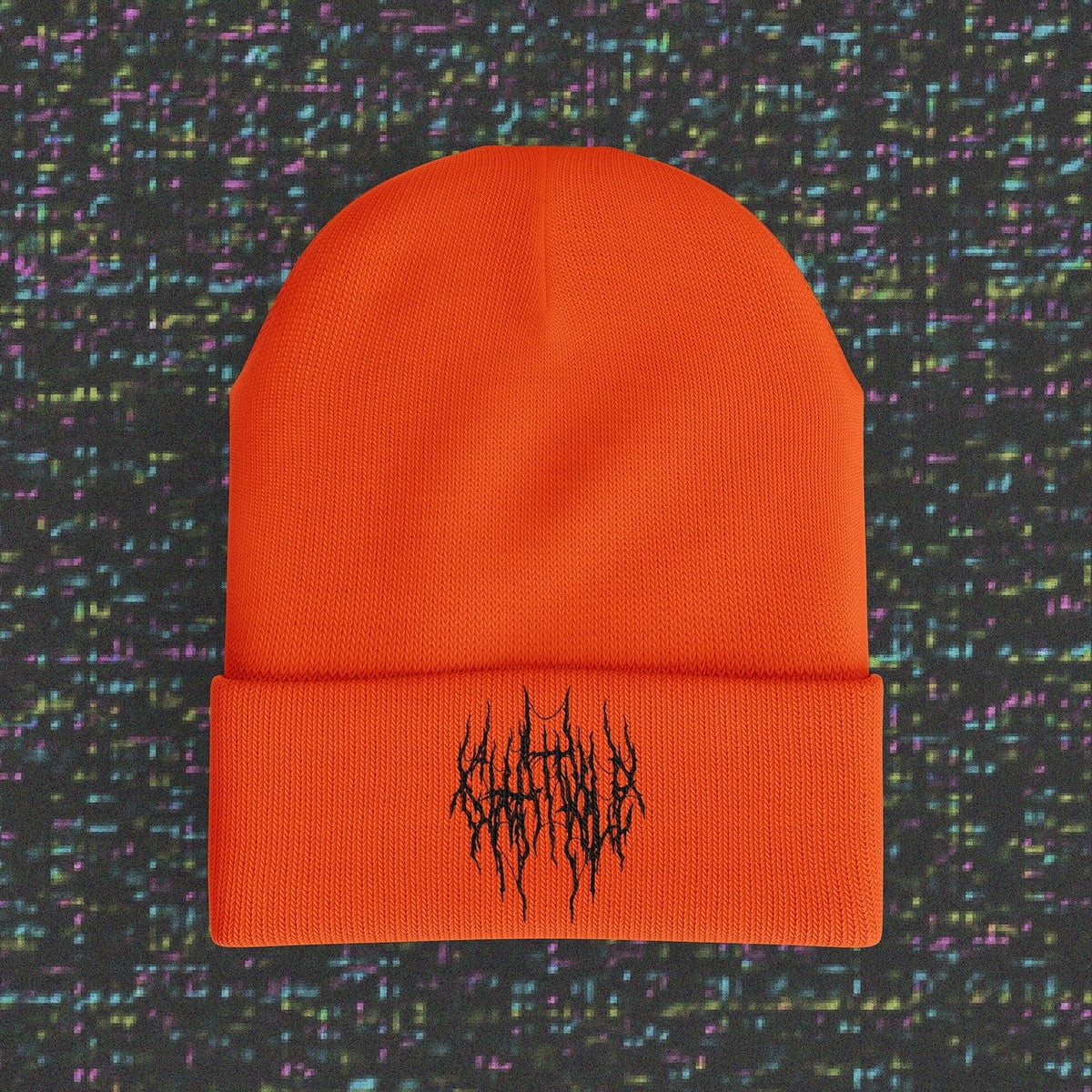 The Flenser Apparel Blaze Orange Chat Pile &quot;Logo&quot; Beanie