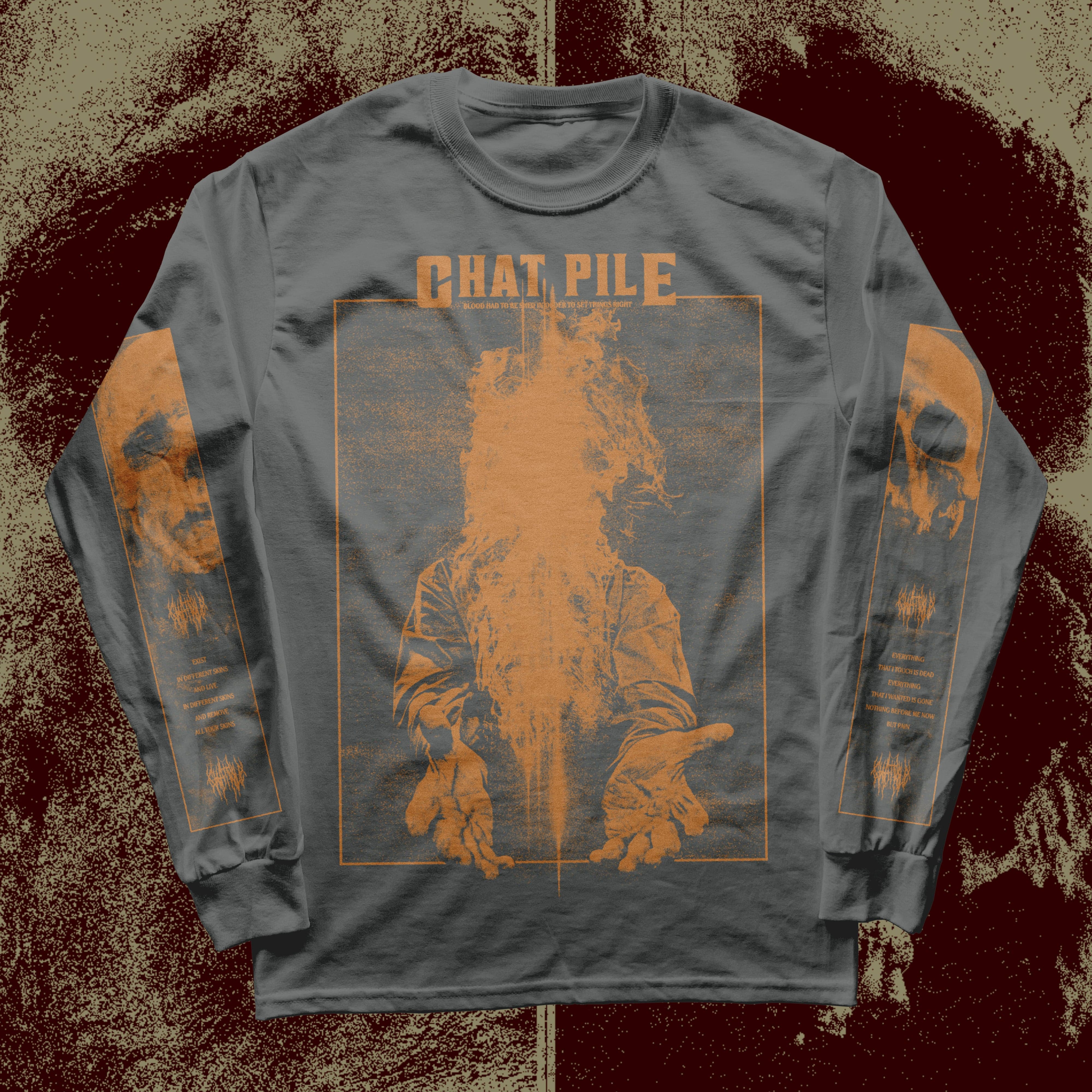 macchat マチャット　print long T shirt グレー macchat マチャット print long T shirt グレー プリントロングTシャツ