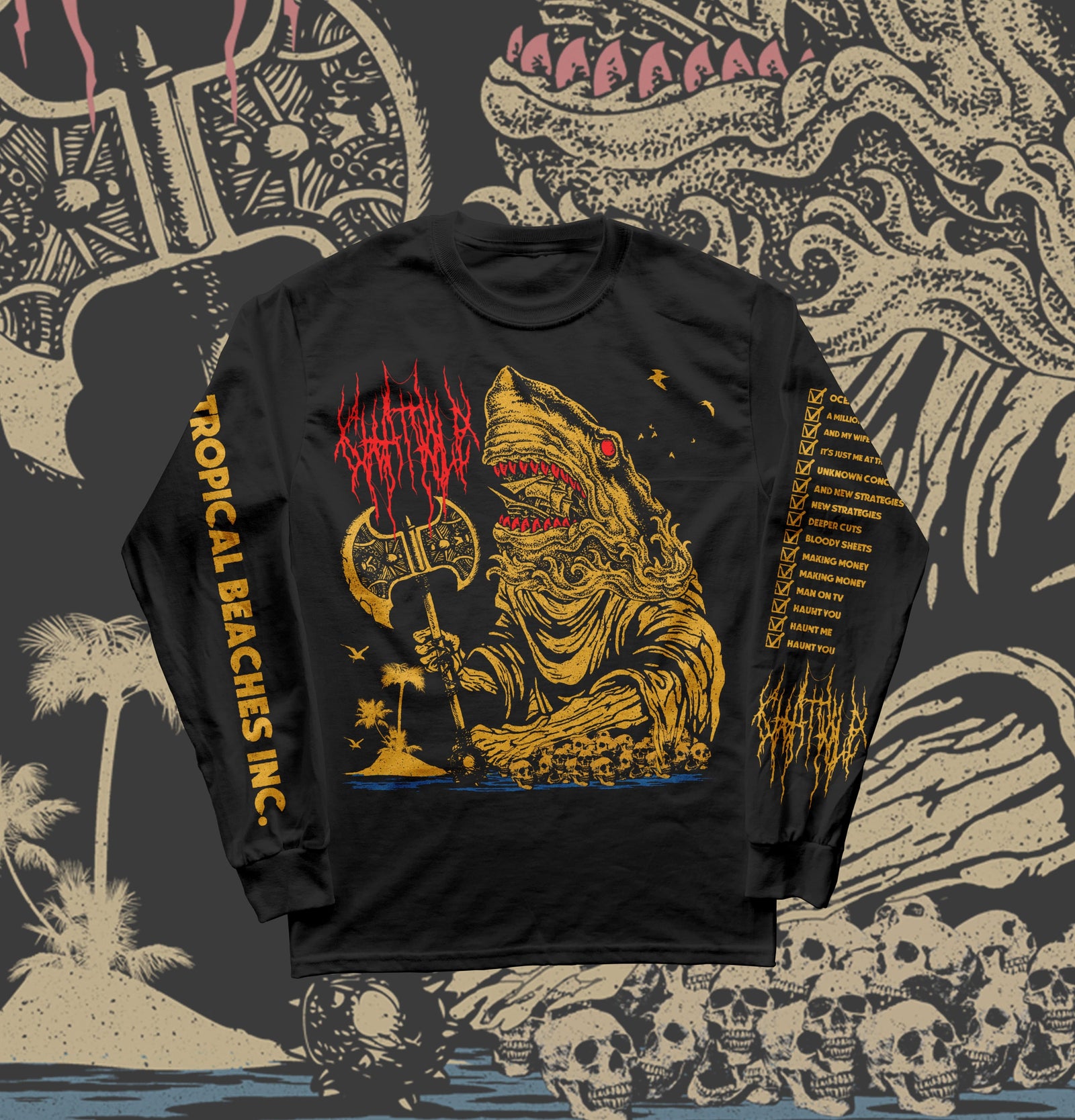 The Flenser Apparel Chat Pile "Tropical Beaches" Longsleeve Shirt