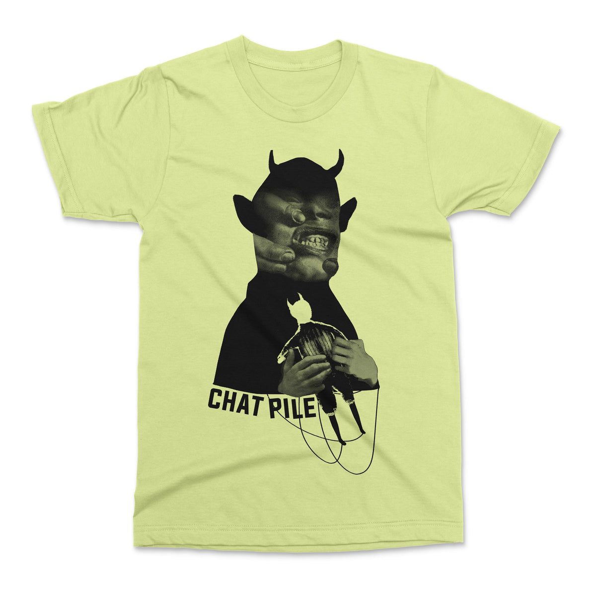 The Flenser Apparel Chat Pile "Wicked Puppet" Chic Lime Shirt