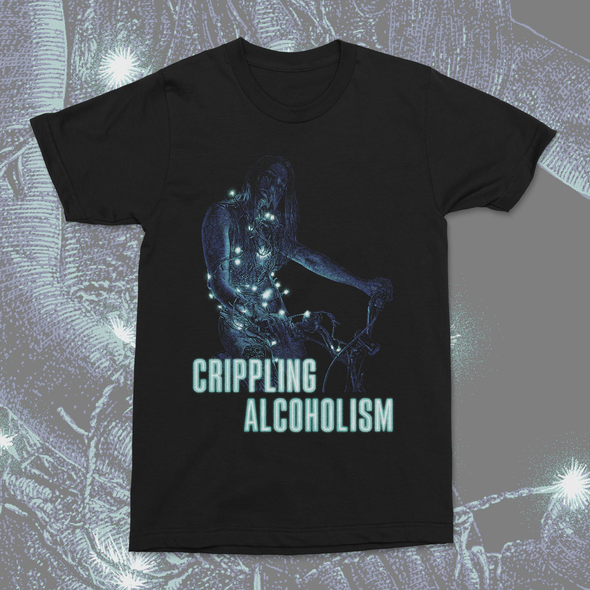 The Flenser Apparel Small Crippling Alcoholism "Bike Girl" Shirt
