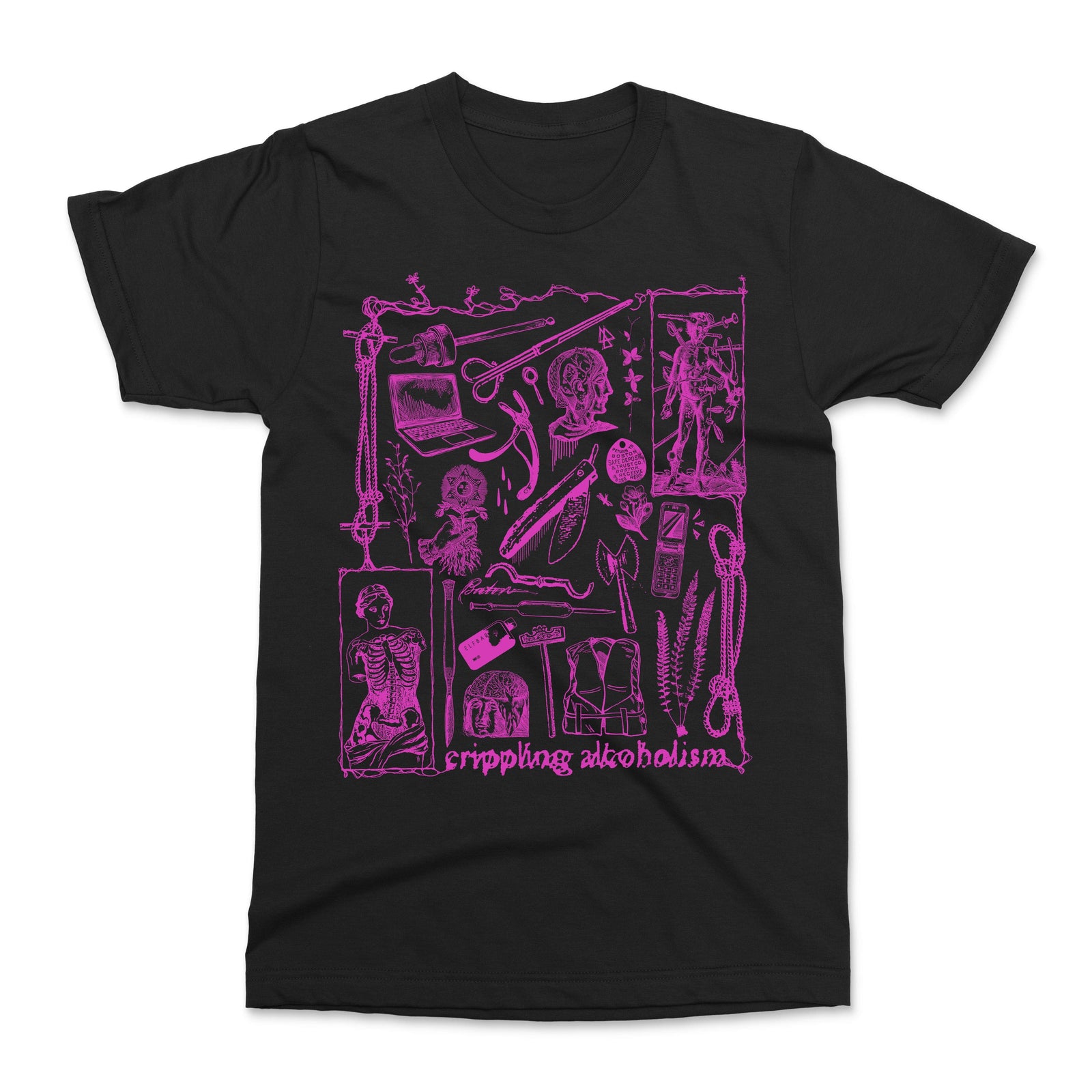 The Flenser Apparel Crippling Alcoholism "Camgirl Collage" Shirt