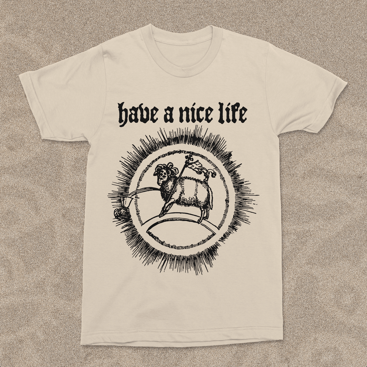 The Flenser Apparel Small Have a Nice Life "Goat" Natural Shirt