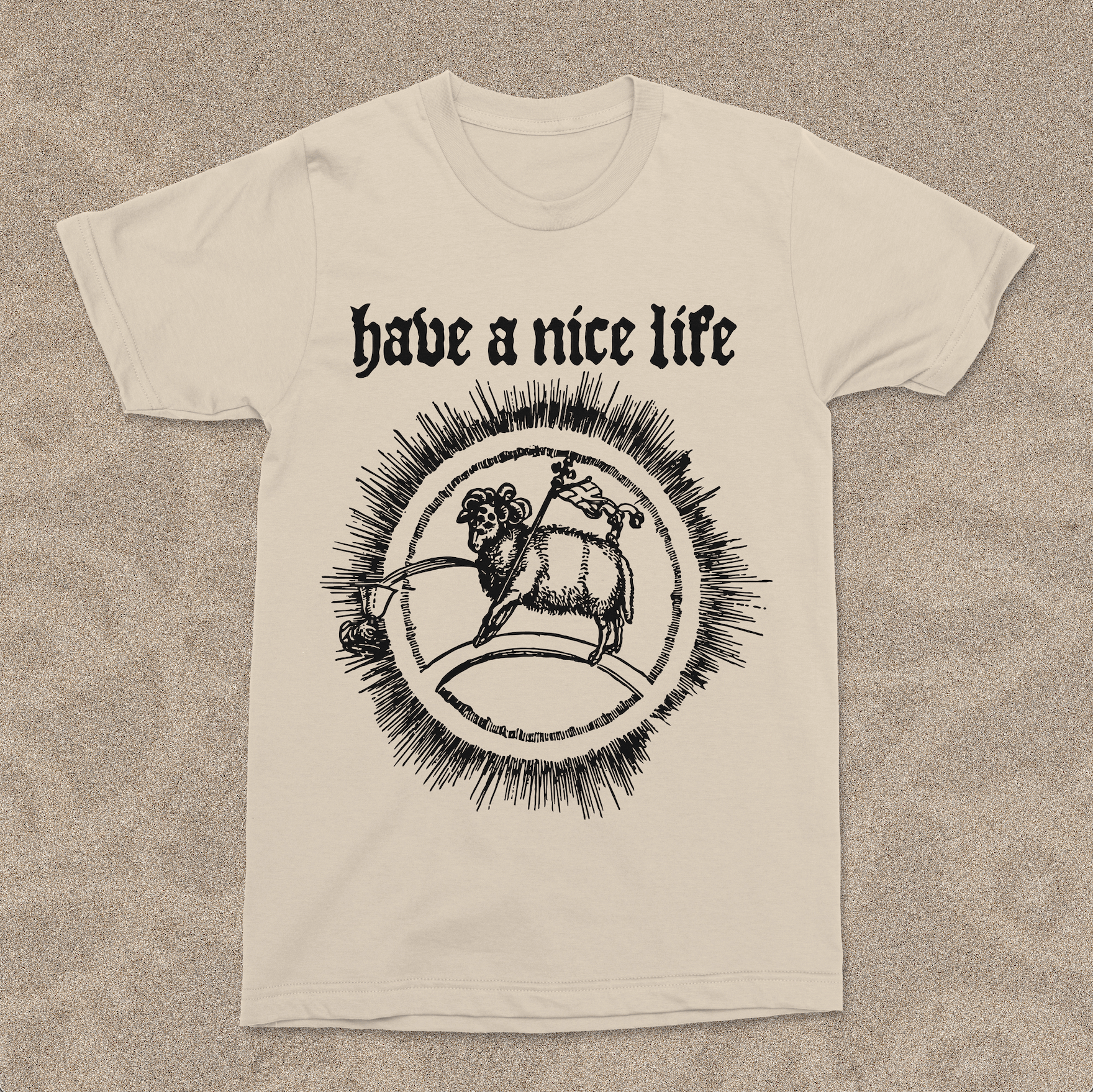 The Flenser Apparel Have a Nice Life "Goat" Natural Shirt