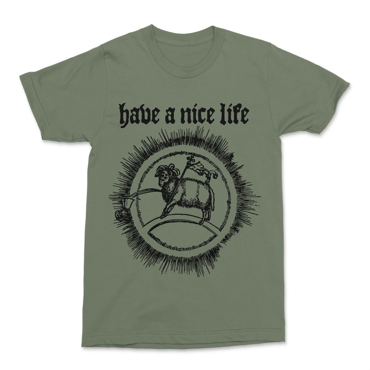 The Flenser Apparel Have a Nice Life "Goat" Sage Shirt
