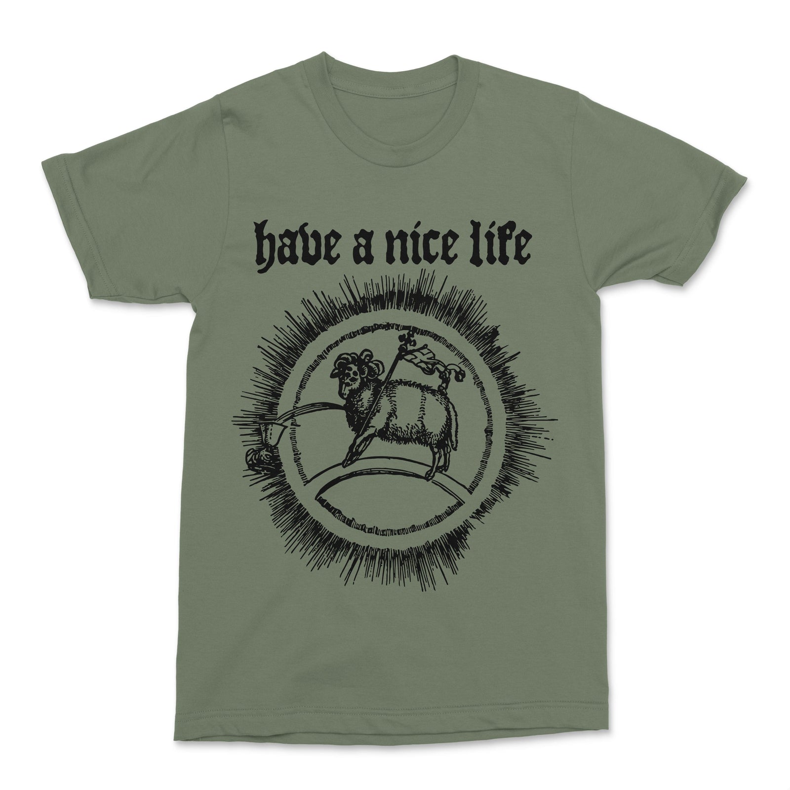 The Flenser Apparel Have a Nice Life "Goat" Sage Shirt
