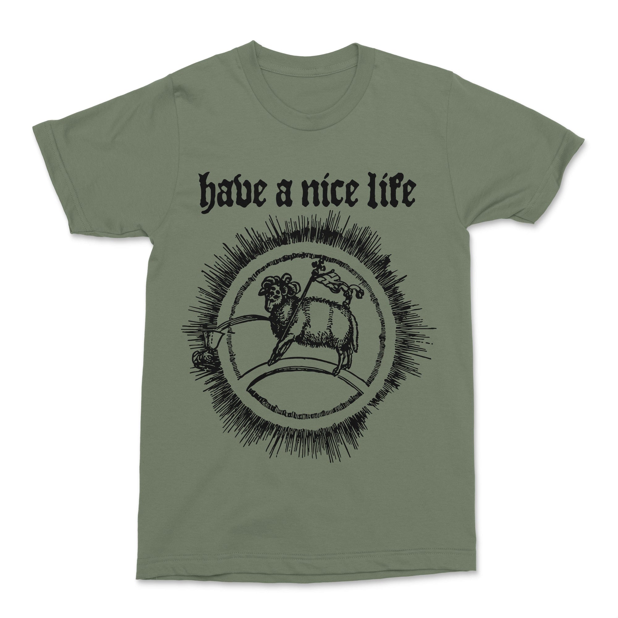 The Flenser Apparel Have a Nice Life "Goat" Sage Shirt