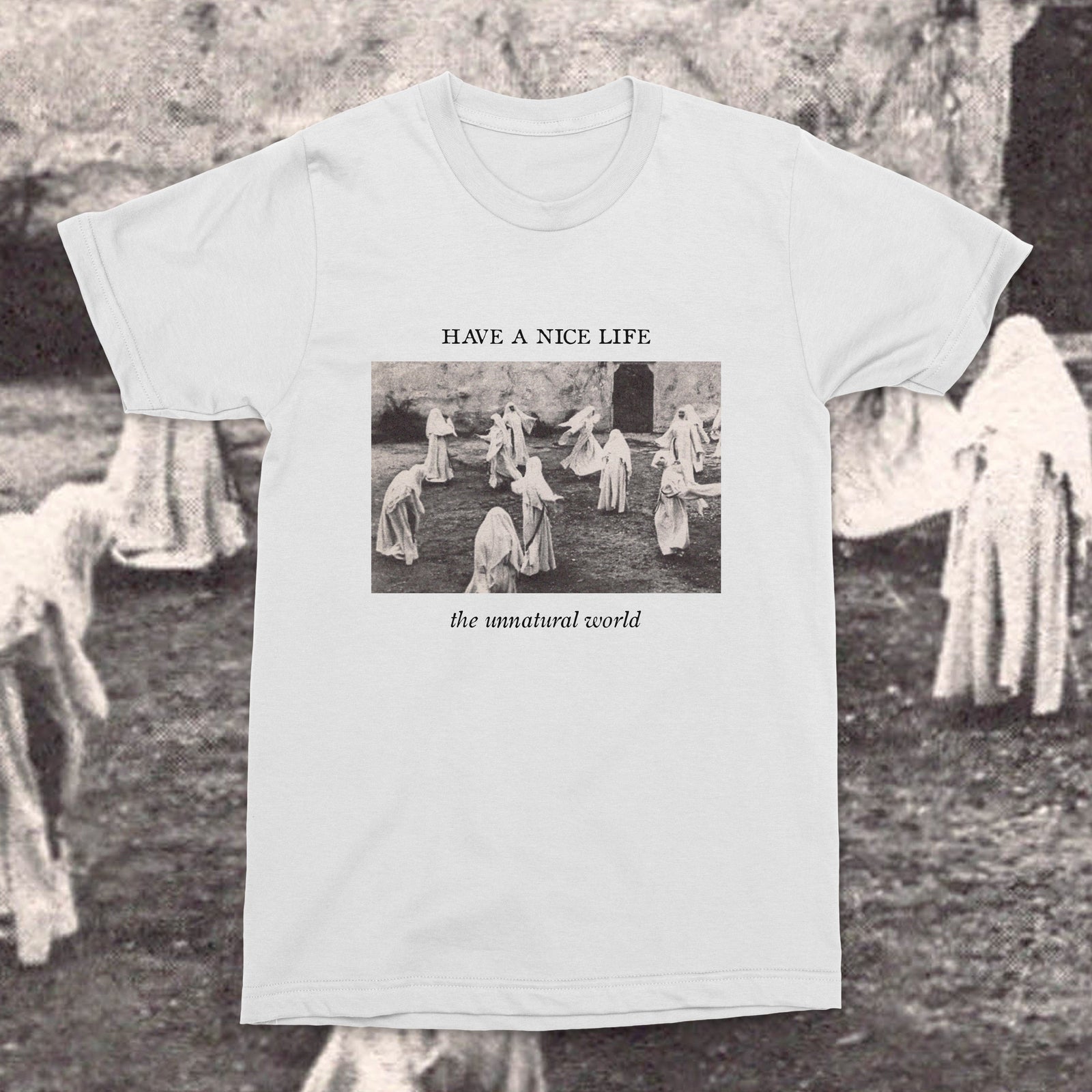 The Flenser Apparel Have a Nice Life "The Unnatural World" White Shirt (pre-order)