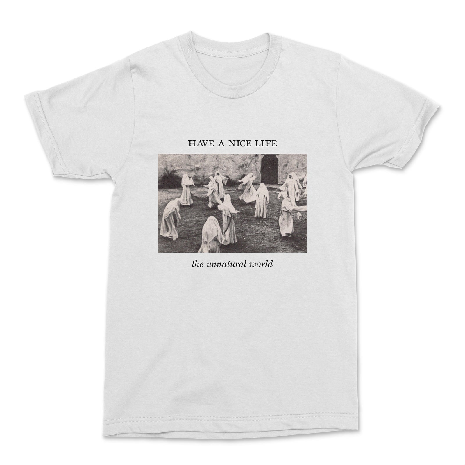 The Flenser Apparel Have a Nice Life "The Unnatural World" White Shirt (pre-order)