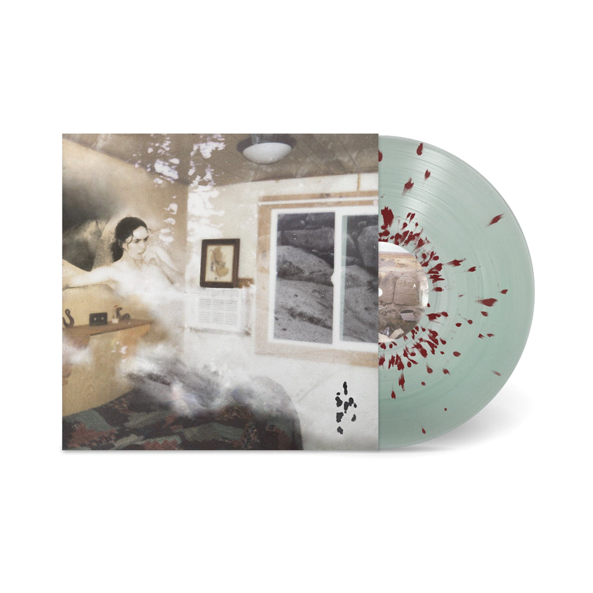 The Flenser Vinyl Coke Bottle Clear with Burgundy Splatter Kathryn Mohr "Carve" LP