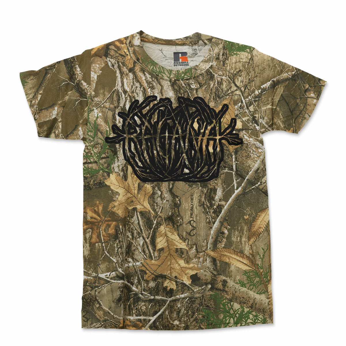 The Flenser Apparel Ragana &quot;Black Logo&quot; Realtree Shirt (pre-order)