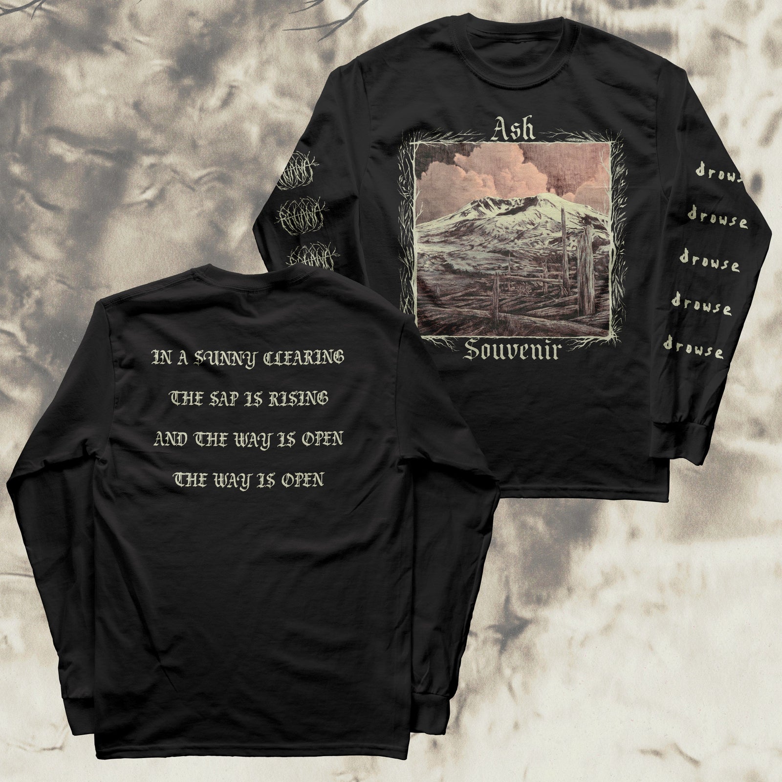 The Flenser Apparel Ragana & Drowse "Ash Souvenir" Longsleeve (pre-order)