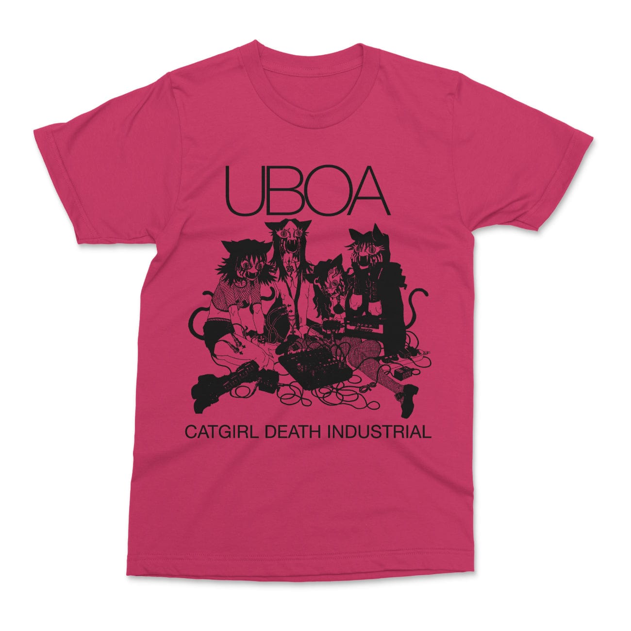 The Flenser Apparel Uboa "Cat Girl" Fuchsia Shirt (pre-order)
