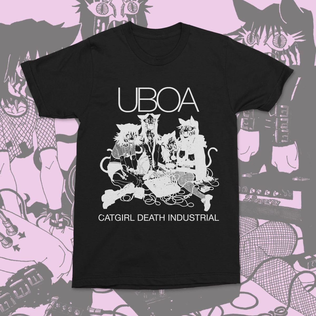 The Flenser Apparel Small Uboa &quot;Cat Girl&quot; Shirt (pre-order)