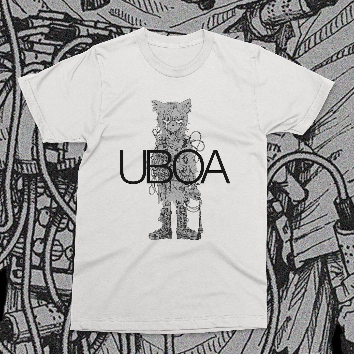 The Flenser Apparel Uboa "Weaponised Dysphoria" White Shirt