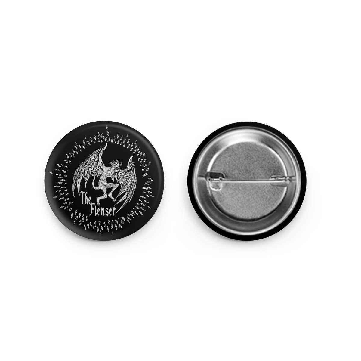 The Flenser Apparel Flenser &quot;Bat Logo&quot; Button