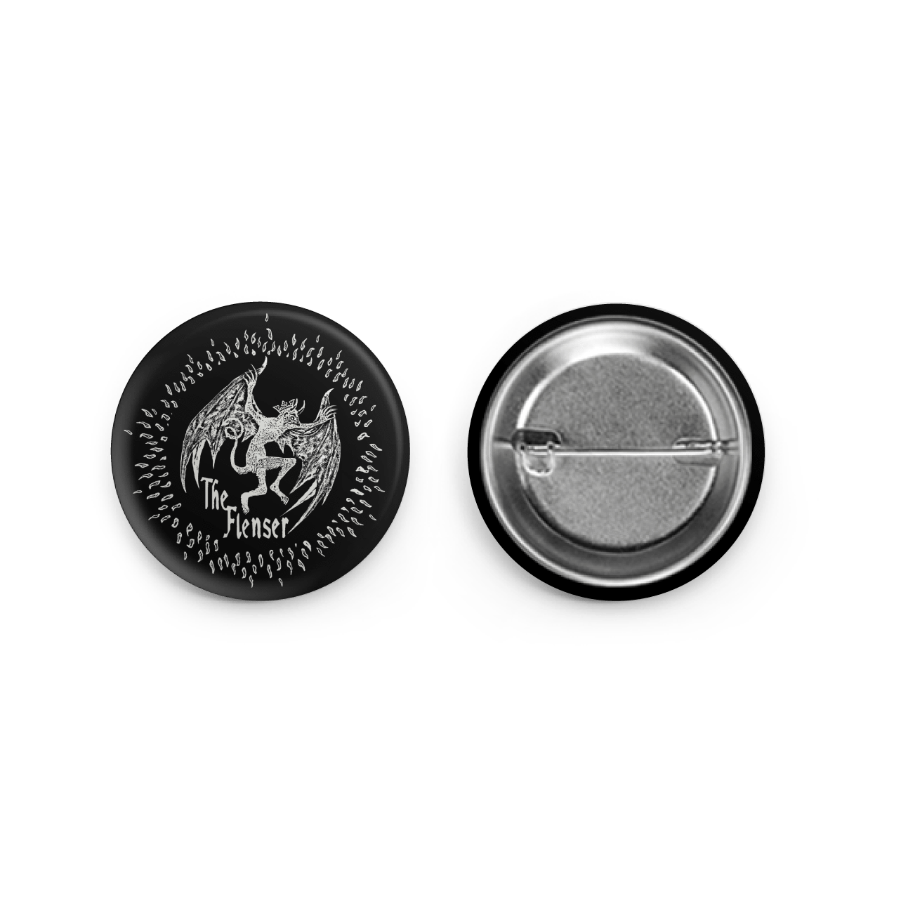 The Flenser Apparel Flenser "Bat Logo" Button