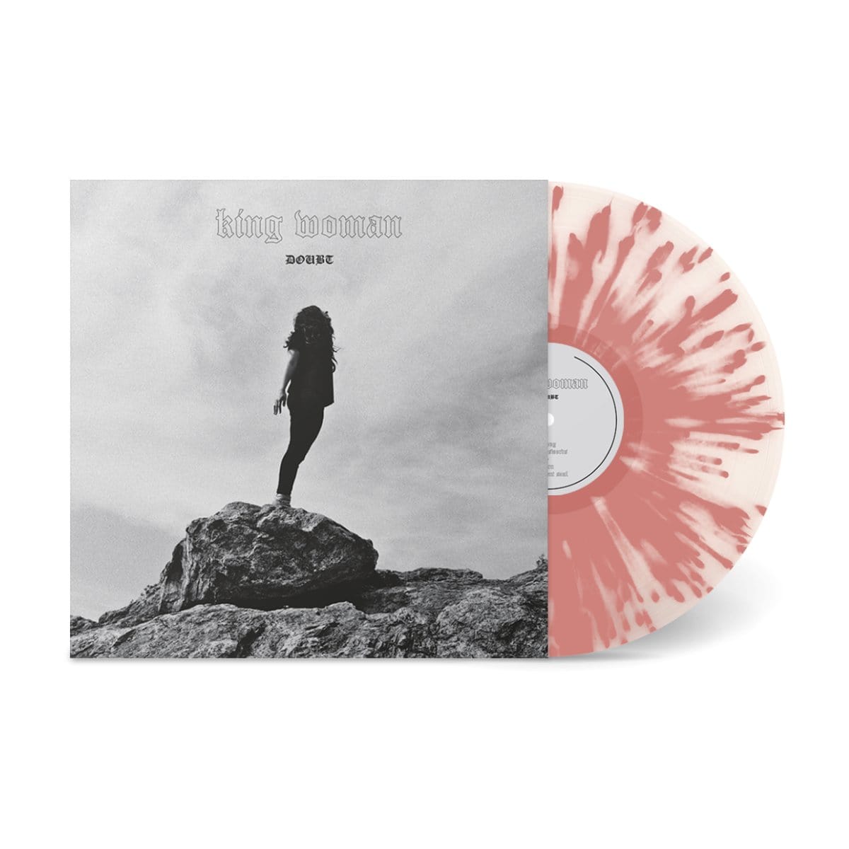 The Flenser Vinyl Milky Clear with Pink Splatter King Woman &quot;Doubt&quot; LP (Pre-order)